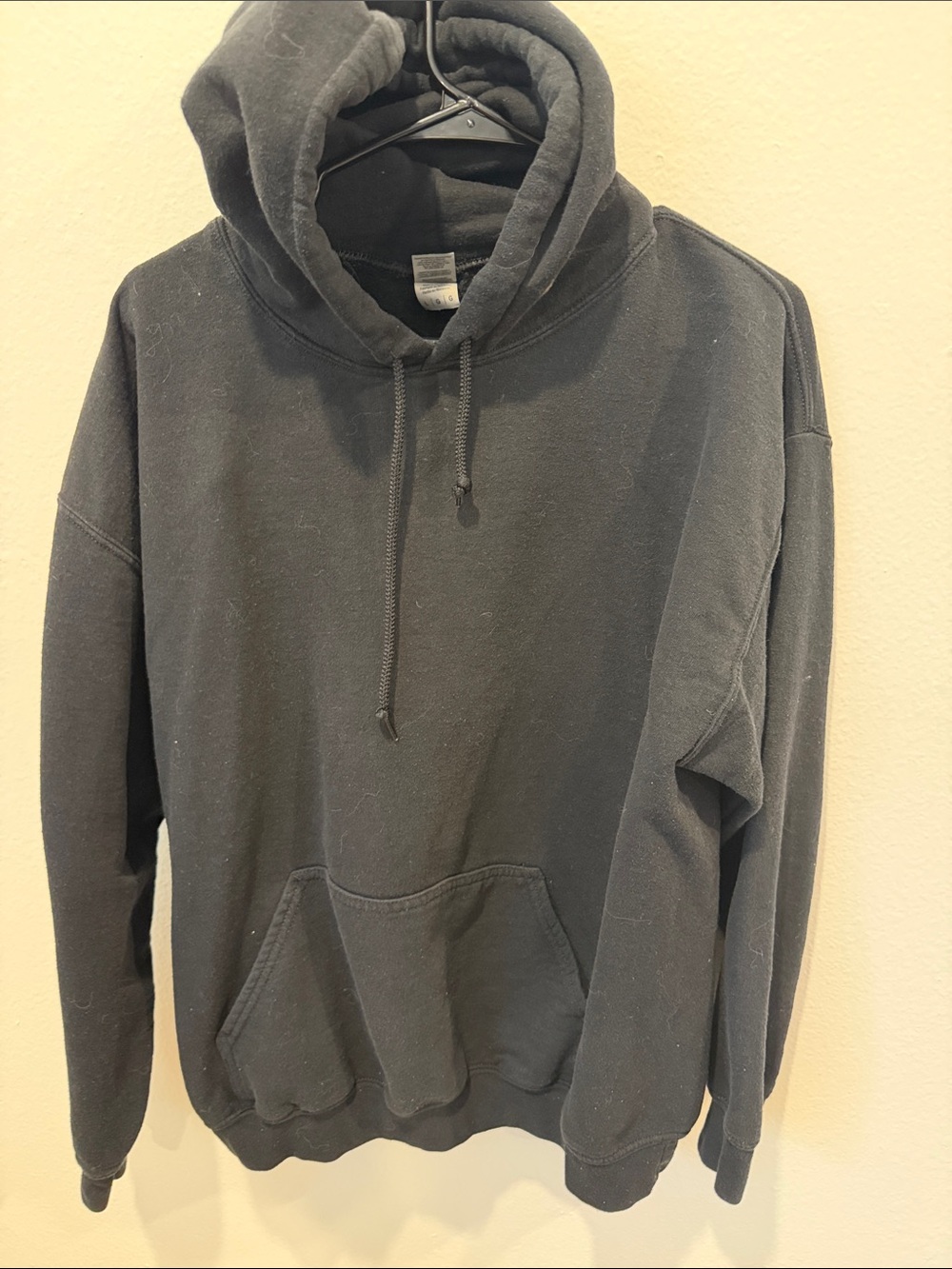 Gildan Black Pullover Hoodie with Kangaroo Pocket